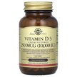 Фото товару Vitamin D3 Cholecalciferol 250 mcg 10000 IU Фото товару Solgar, Vitamin D3 10000 IU, Вітамін D3 10000 МО, 120 капсул