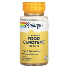 Food Carotene 7500 mcg Витамин А Ретинол Solaray
