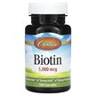 Фото товару Biotin 5000 mcg Фото товару Carlson, Biotin 5000 mcg, Вітамін B7 Біотин, 100 капсул