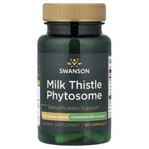 Milk Thistle Phytosome 300 mg Расторопша Swanson 60 капсул
