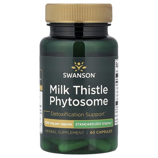 Основное фото товара Swanson, Расторопша, Milk Thistle Phytosome 300 mg, 60 капсул