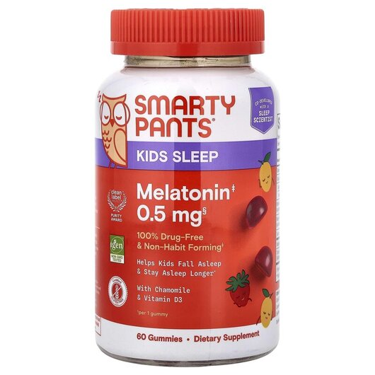 Основне фото товару Kids Sleep Melatonin Gummies Strawberry Mango Основне фото товару Kids Sleep Melatonin Gummies Strawberry Mango, Підтримка сну, 60