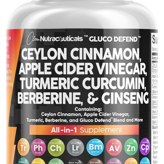 Основне фото товару Ceylon Cinnamon Berberine Turmeric Apple Cider, Екстракт кориці, 