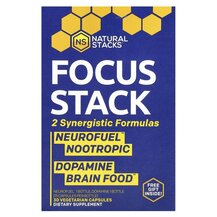 Focus Stack 2 Bottles Поддержка мозга Natural Stacks Focus Stack 2 Bottles Поддержка мозга Natural Stacks