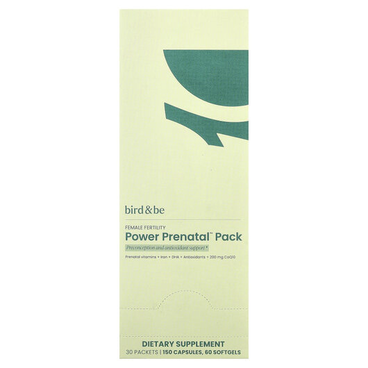 Основне фото товару Female Fertility Power Prenatal Pack Основне фото товару Female Fertility Power Prenatal Pack, Вітаміни для вагітних, 30 ш
