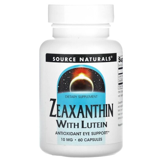 Основное фото товара Zeaxanthin with Lutein 10 mg Основное фото товара Зеаксантин с лютеином 10 мг, Zeaxanthin with Lutein, 60 капсул
