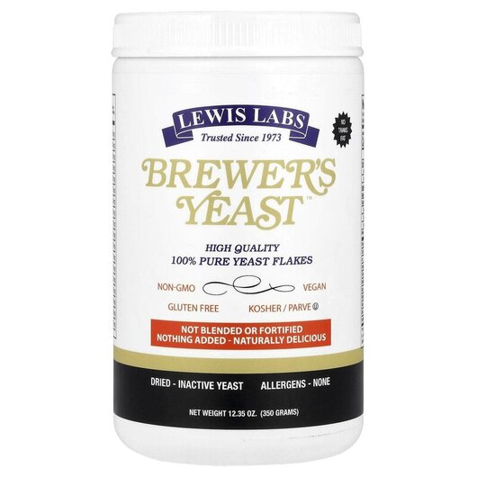Основное фото товара Lewis Labs, Пивные дрожжи, Brewer's Yeast, 350 г