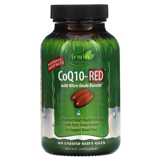 Основное фото товара Irwin Naturals, Коэнзим CoQ10, CoQ10-Red, 60 капсул