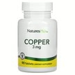 Фото товара Copper 3 mg Фото товара Natures Plus, Медь 3 мг, Copper 3 mg 90, 90 таблеток