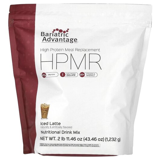 Основное фото товара Заменитель еды, HPMR High Protein Meal Replacement Iced Latte, 12