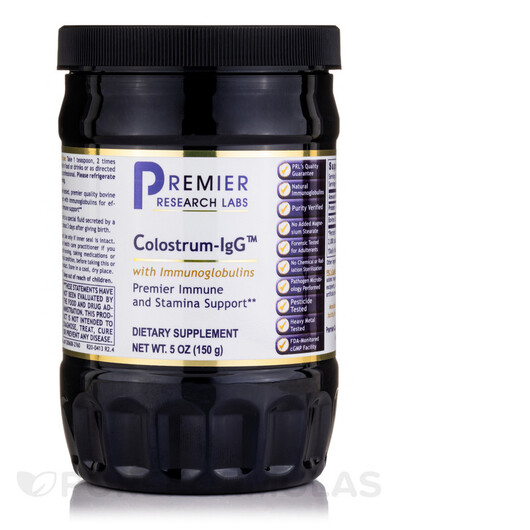 Основное фото товара Premier Research Labs, Колострум, Colostrum-IgG, 150 г