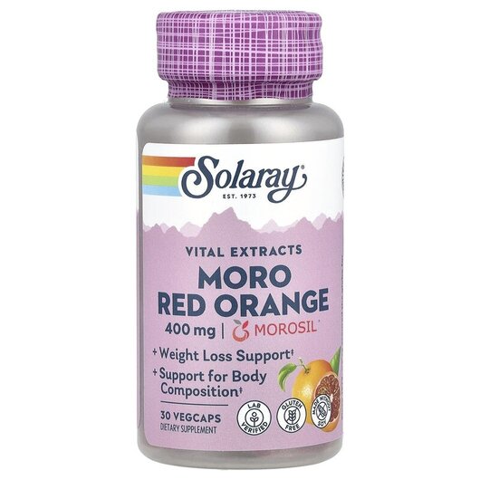 Основное фото товара Vital Extracts Moro Red Orange 400 mg Основное фото товара Solaray, Моросил, Vital Extracts Moro Red Orange 400 mg, 30 капсу