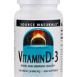Фото товару Source Naturals, Vitamin D-3, Вітамін D3, 200 капсул