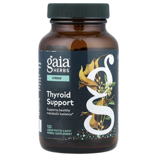 Основное фото товара Gaia Herbs, Поддержка щитовидной железы, Thyroid Support, 120 кап