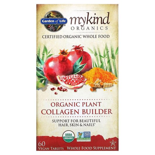 Основное фото товара Garden of Life, Коллаген, Organic Plant Collagen Builder, 60 табл