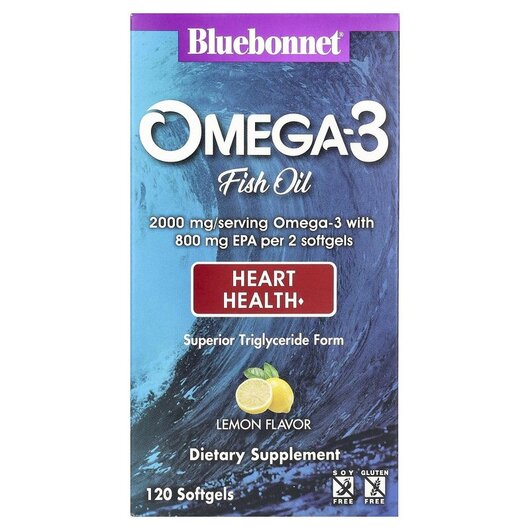 Основное фото товара Рыбий жир Омега-3, Natural Omega-3 Heart Formula, 120 капсул
