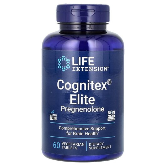 Основне фото товару Cognitex Elite Pregnenolone Основне фото товару Life Extension, Cognitex Elite Pregnenolone, Прегненолон, 60 табл