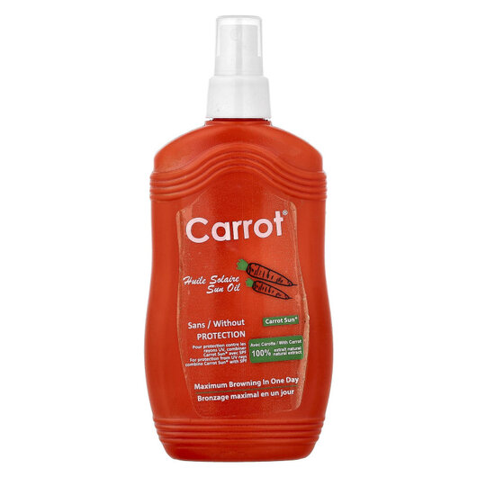 Основне фото товару Sun Oil Carrot Основне фото товару Carrot Sun, Sun Oil Carrot, Олія для засмаги, 200 мл