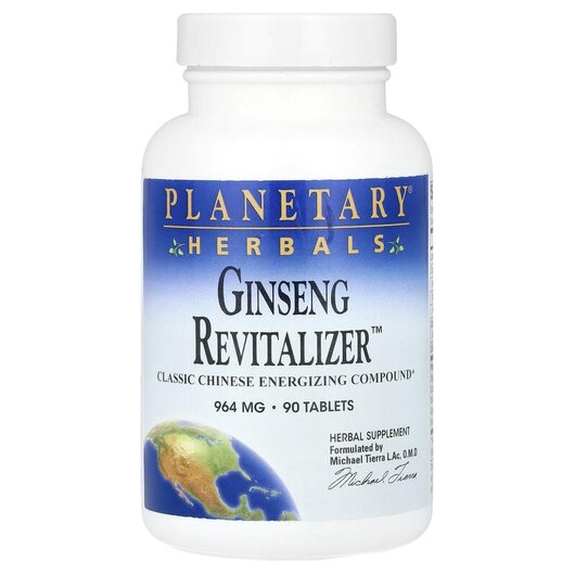 Основное фото товара Planetary Herbals, Женьшень, Ginseng Revitalizer, 90 таблеток
