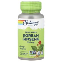 Korean Ginseng 550 mg Корейський женьшень 550 мг Solaray
