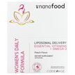Фото товара Nanofood Women's Daily Formula Liposomal Delivery Essential Vitamins + Omega-3 Peach Фото товара Витамины для женщин, Nanofood Women's Daily Formula, 30 Pouc