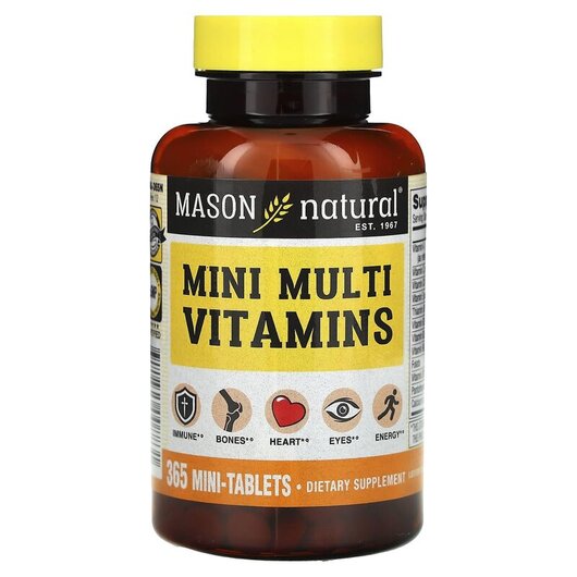 Основне фото товару Daily Multiple Vitamins Основне фото товару Mason, Daily Multiple Vitamins, Мультивітаміни, 365 таблеток