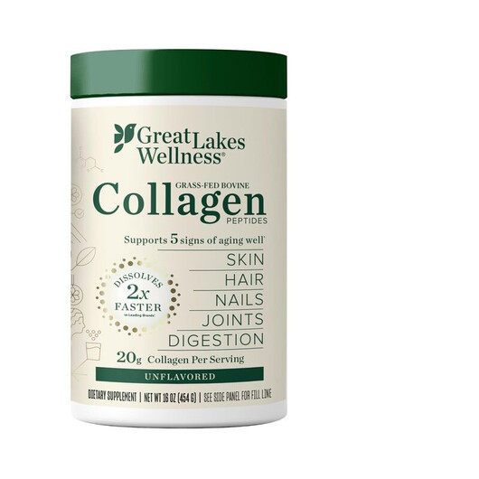 Основное фото товара Quick Dissolve Collagen Peptides Основное фото товара Great Lakes Wellness, Коллаген, Collagen, 454 г