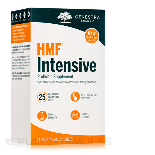 Основне фото товару Genestra, HMF Intensive shelf-stable, Пробіотики, 25 капсул