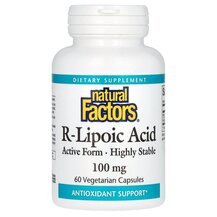 R-Lipoic Acid 100 mg R-Липоевая кислота Natural Factors