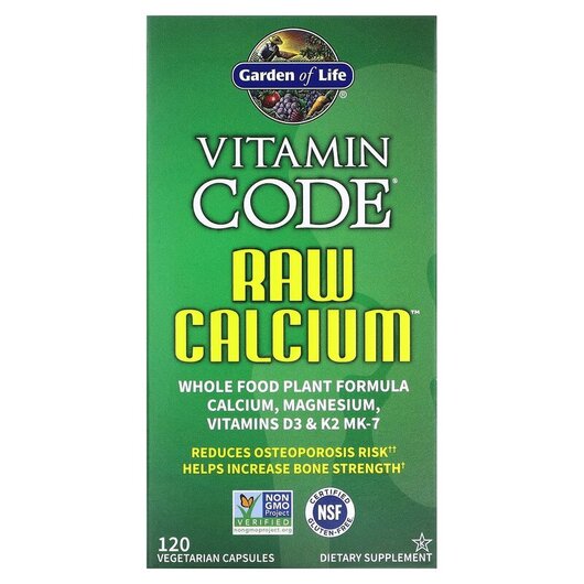 Основное фото товара Vitamin Code RAW Calcium Основное фото товара Garden of Life, Кальций, Vitamin Code RAW Calcium, 120 капсул