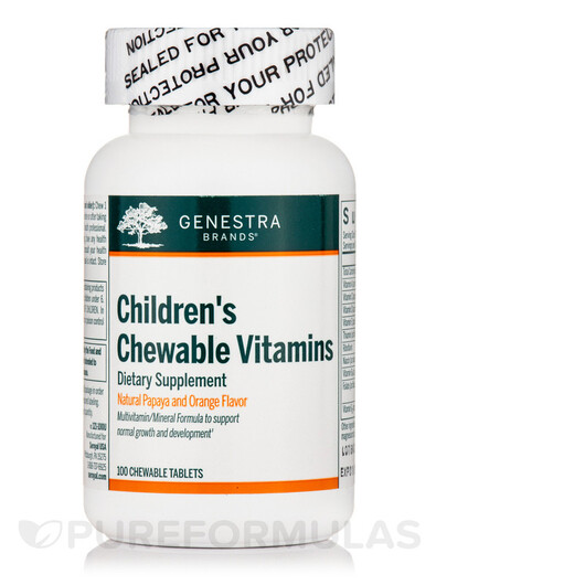 Основне фото товару Children's Chewable Vitamins Natural Papaya, Вітаміни для ді
