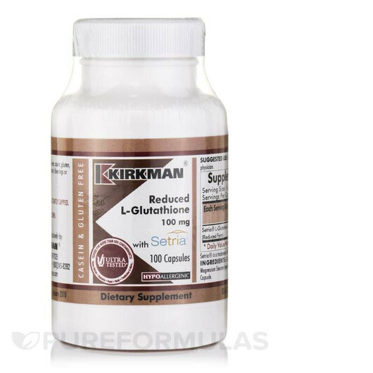 Основное фото товара L-Глутатион, Reduced L-Glutathione 100 mg Hypoallergenic, 100 кап