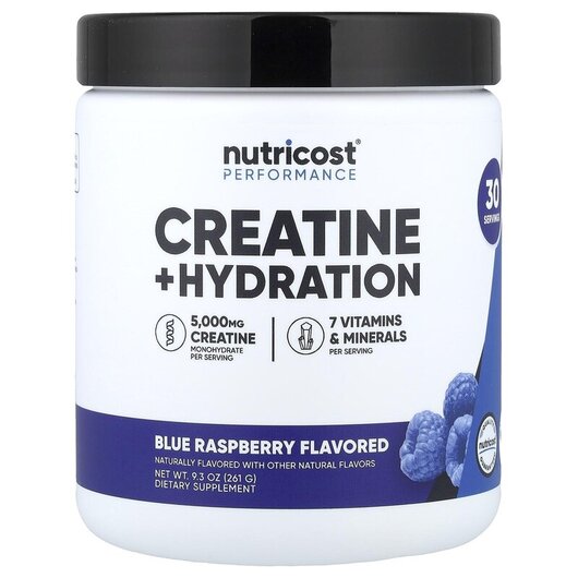 Основное фото товара Электролиты, Performance Creatine + Hydration Blue Raspberry, 261