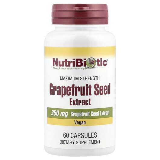 Основное фото товара Экстракт семян грейпфрута, Grapefruit Seed Extract 250 mg, 60 кап