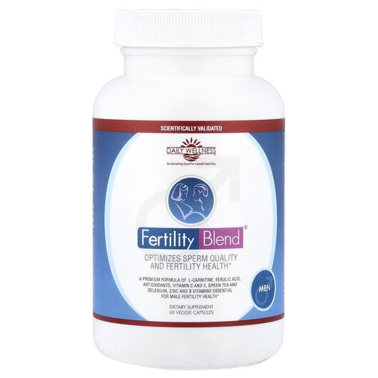 Основне фото товару Daily Wellness, Fertility Blend Men, Підтримка Лібідо, 60 капсул