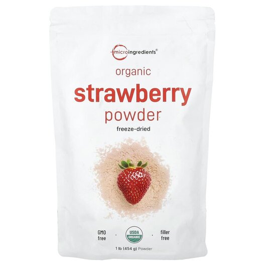 Основное фото товара Organic Strawberry Powder Основное фото товара Micro Ingredients, Ферменты, Organic Strawberry Powder, 454 г