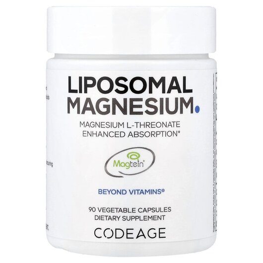 Основное фото товара CodeAge, Магний, Liposomal Magnesium, 90 капсул