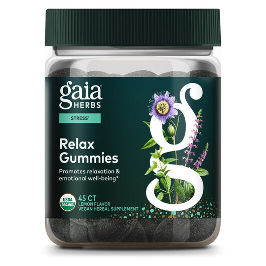 Основное фото товара Organic Relax Gummies Основное фото товара Gaia Herbs, Поддержка стресса, Organic Relax Gummies, 45 таблеток