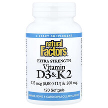 Vitamin D3 & K2 Витамины D3 + K2 Natural Factors