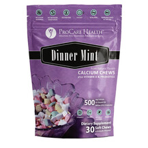 Calcium Chews plus Vitamin D & Probiotics Dinner Mint