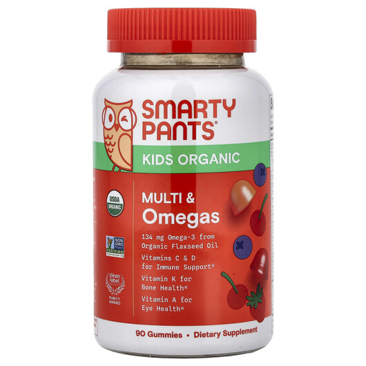 Основне фото товару Kids Multi & Omegas Mixed Berry and Cherry, Омега 3, 90 табле