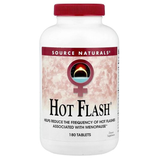Основное фото товара Hot Flash Основное фото товара Source Naturals, Поддержка менопаузы, Hot Flash, 180 таблеток