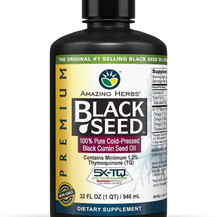 Premium Black Seed Oil Черный тмин Amazing Herbs 946 мл