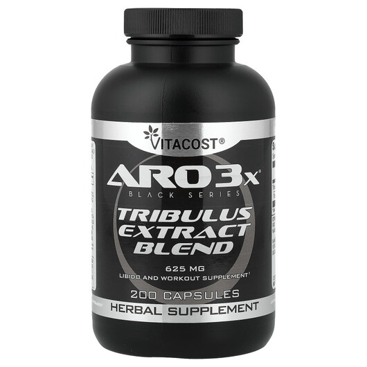 Основне фото товару Aro3X Black Series Tribulus Extract Blend, Трибулус, 200 капсул