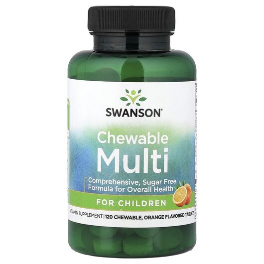 Основне фото товару Chewable Multi for Children Orange, Мультивітаміни, 120 таблеток