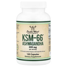 Ашваганда KSM66 Ashwagandha, 300 mg Double Wood 120 капсул