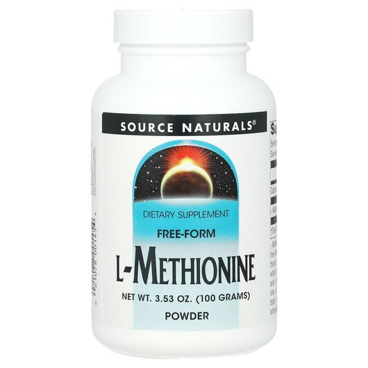 Основне фото товару Source Naturals, L Methionine, L-Метіонін, 100 г