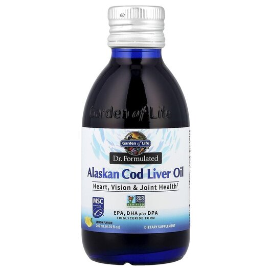 Основное фото товара Garden of Life, Масло печени трески, Alaskan Cod Liver Oil, 200 м