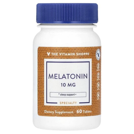 Основное фото товара TheVitaminShoppe, Мелатонин, Melatonin 10 mg, 60 таблеток
