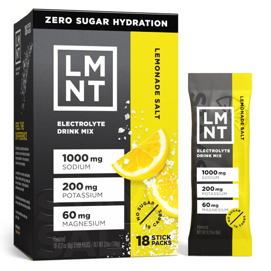 Основное фото товара LMNT, Электролиты, LMNT Zero Sugar Electrolytes Lemonade, 18 шт